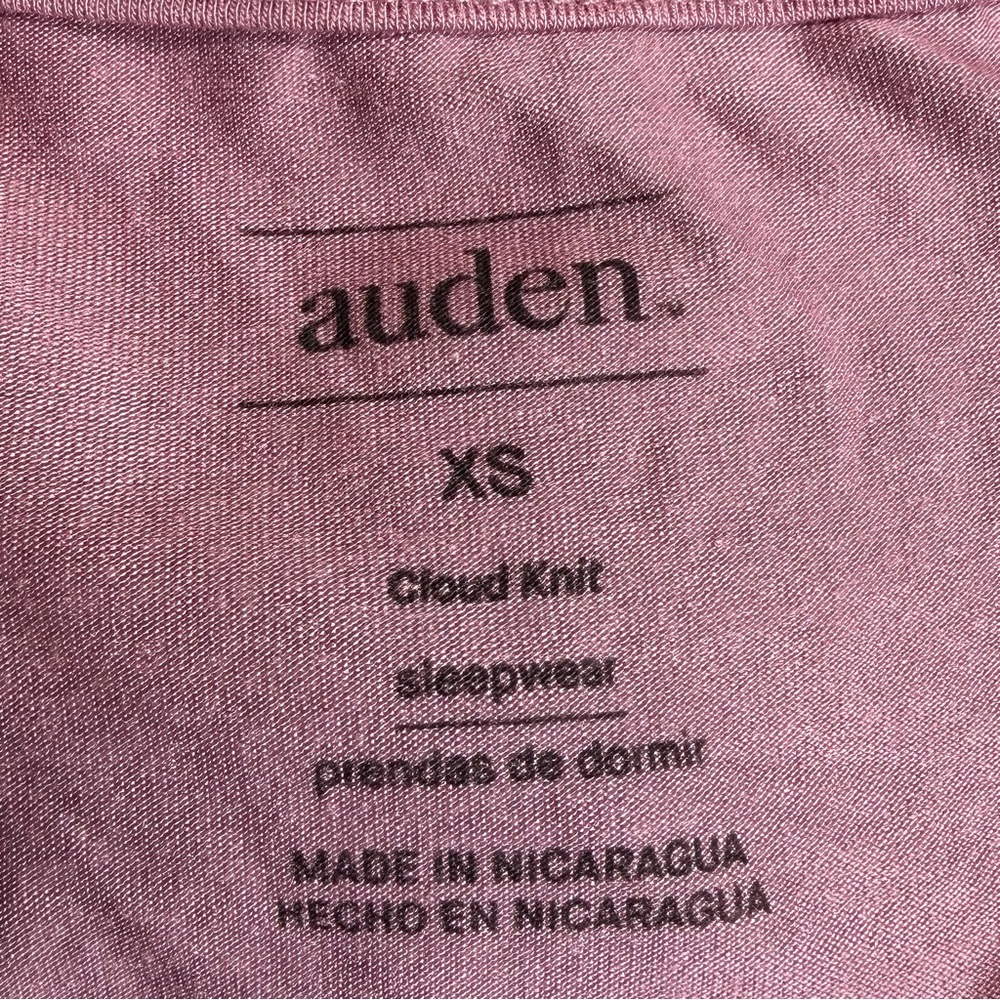 Auden Women's Mauve Cloud Knit Short Sleeve Pajama T-shirt Dress - Picture 3 of 5